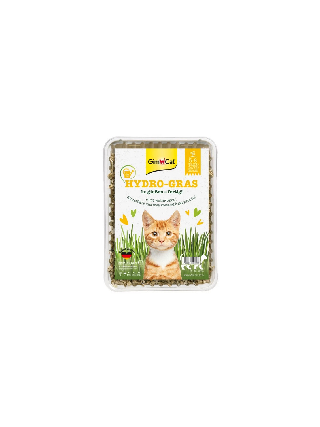 Gimpet Hydro-Gras - Trawa z hydrogranulkami dla kota - pojemnik 150g