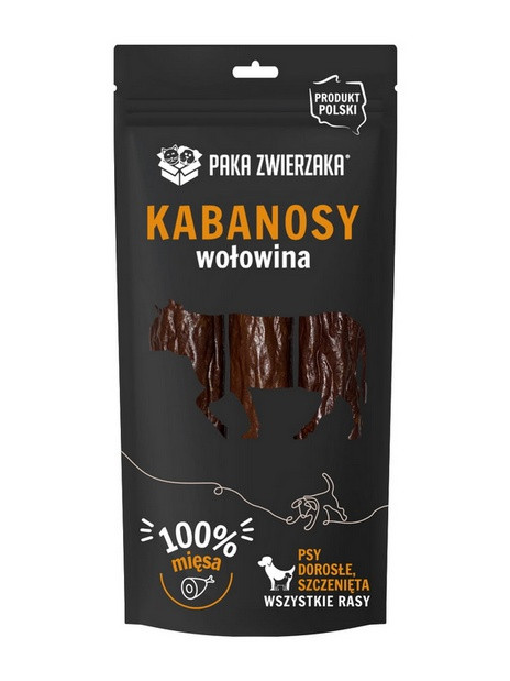 Paka Zwierzaka Kabanosy Wołowina 3szt 80g
