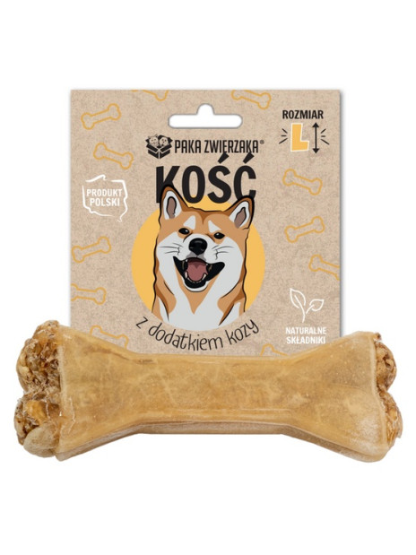 Paka Zwierzaka Kość z dodatkiem kozy L 13,5cm