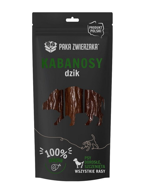 Paka Zwierzaka Kabanosy Dzik 3szt 80g