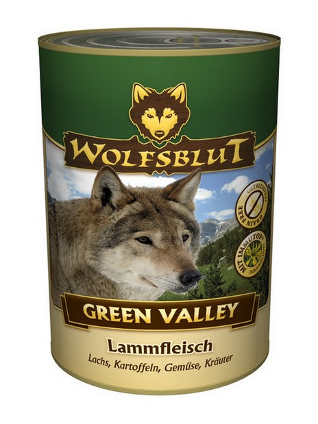 Wolfsblut Dog Green Valley - jagniecina, łosoś, ziemniaki puszka 395g