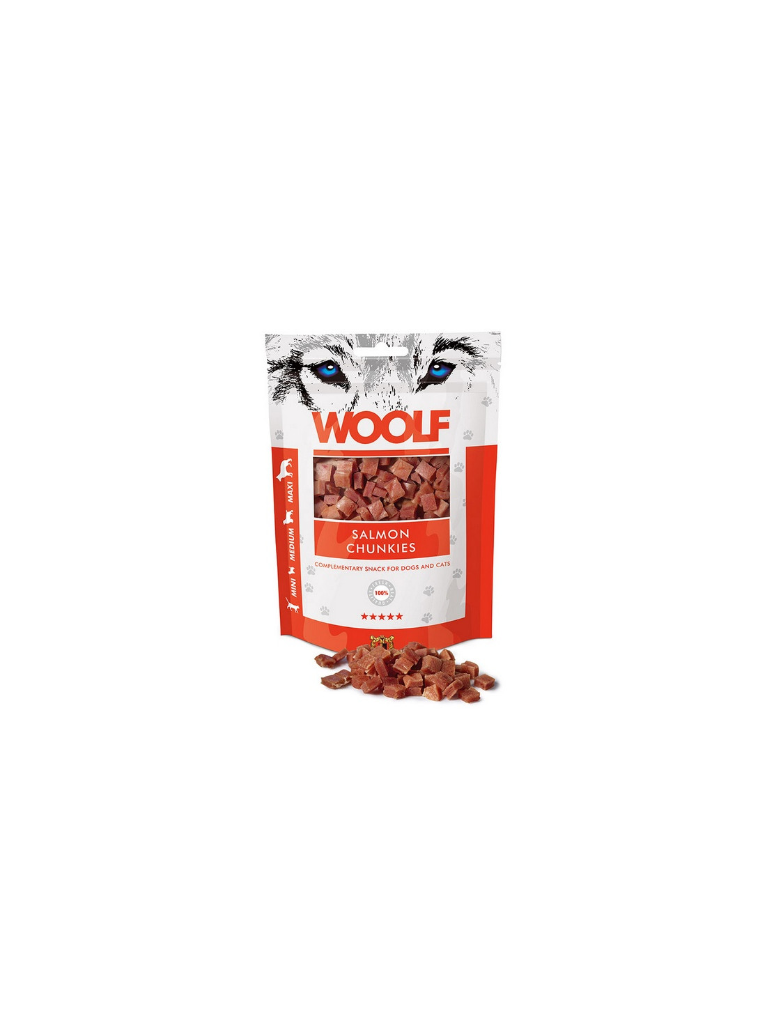 Woolf Soft Salmon Chunkies 100g