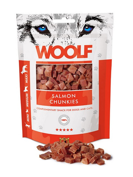 Woolf Soft Salmon Chunkies 100g