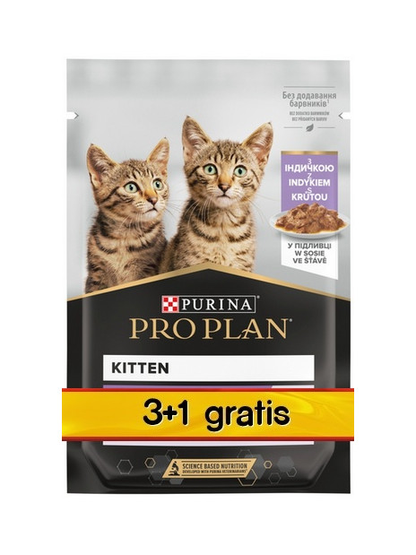 Purina Pro Plan Cat Kitten saszetka 4x85g 3+1 gratis