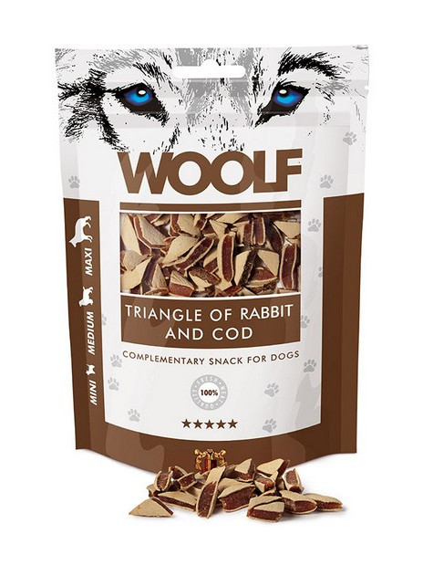 Woolf Rabbit & COD Triangle 100g
