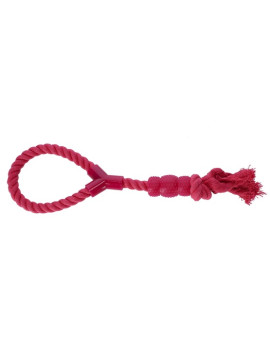 Dingo Zabawka dla psa - Sznur z gryzakiem Denta Fresh 41cm różowy