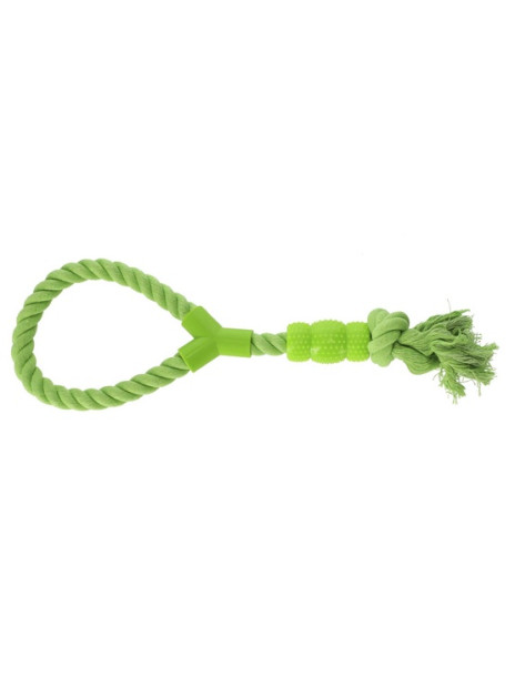 Dingo Zabawka dla psa - Sznur z gryzakiem Denta Fresh 41cm zielony