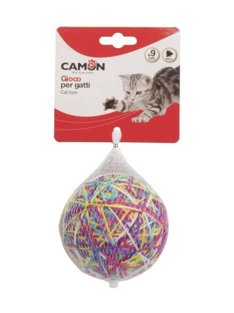 Camon Cat Toy Piłeczka z włóczką i dzwonkiem