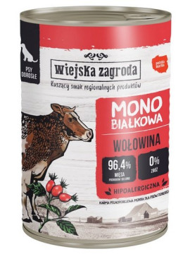 Wiejska Zagroda Monobiałkowa Wołowina puszka 400g