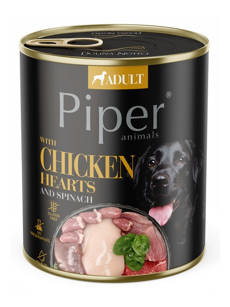Piper Pies Serca kurczaka i szpinak puszka 800g