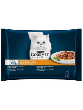Gourmet Perle Indyk/Kaczka/Tuńczyk/Jagnięcina w sosie saszetki 4x85g