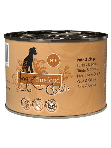 Dogz Finefood Classic N.08 Indyk i koza puszka 200g