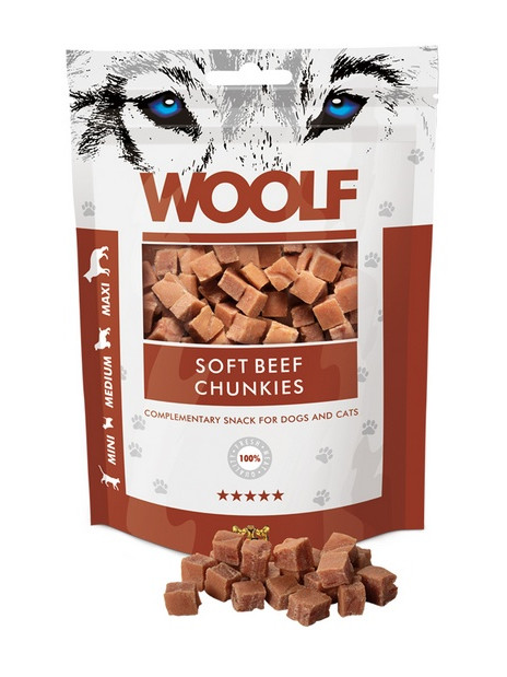 Woolf Soft Beef Chunkies 100g