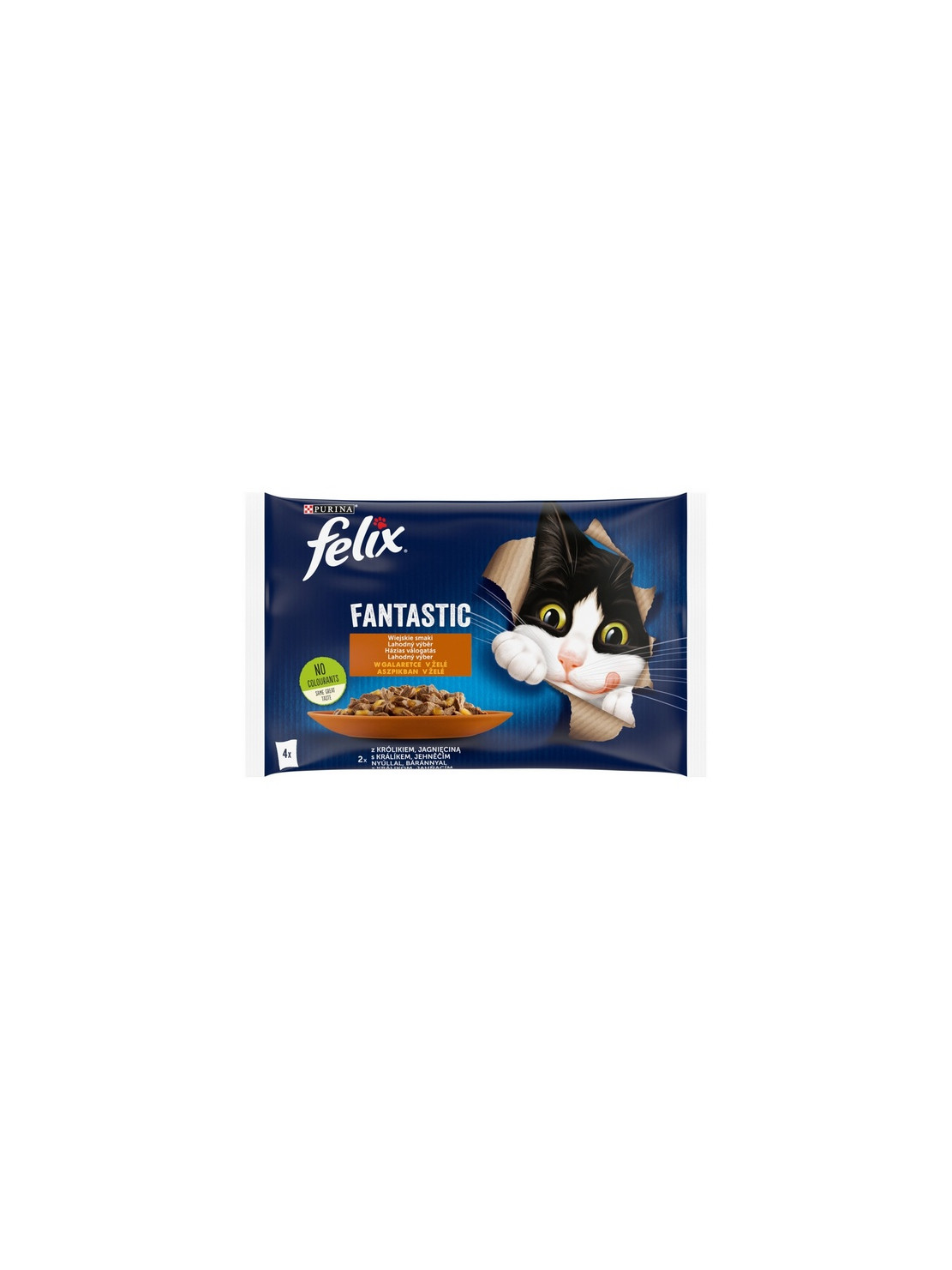 Felix Fantastic Wybór Mięs (królik+jagnięcina) w galaretce saszetki 4x85g