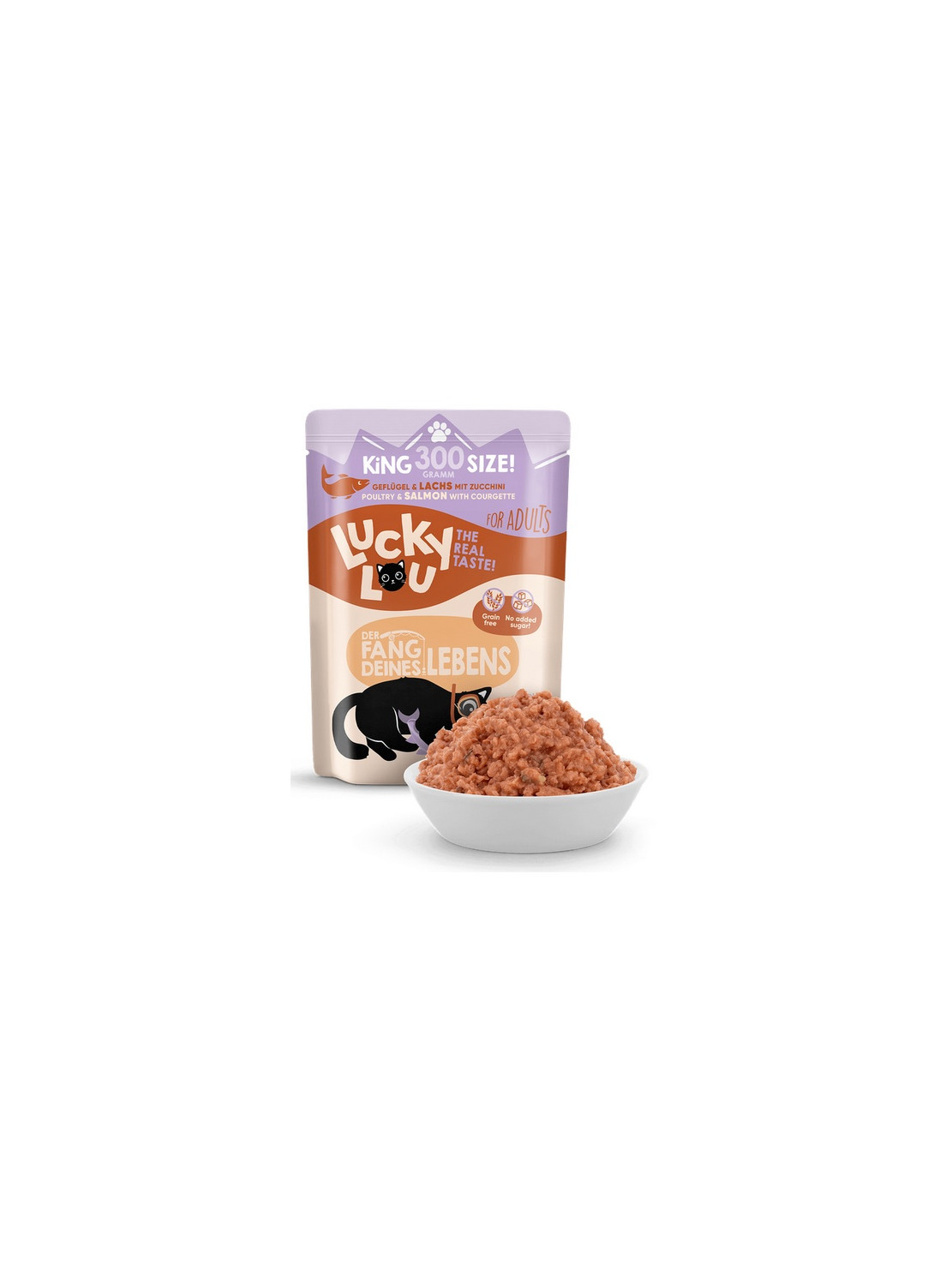 Lucky Lou Lifestage Adult Drób i łosoś saszetka 300g