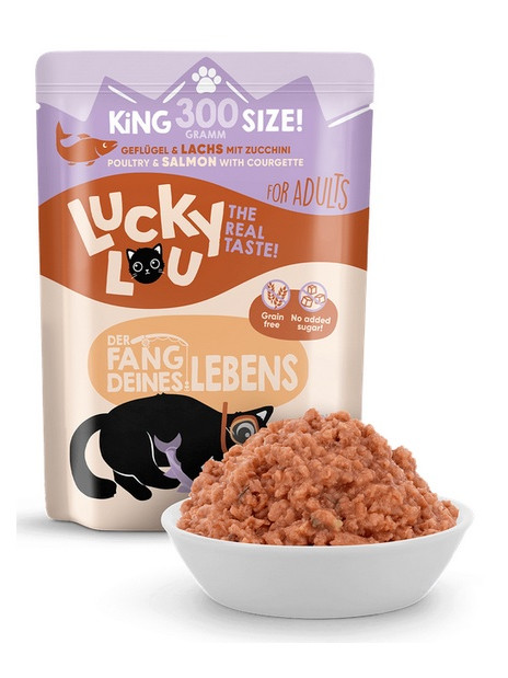 Lucky Lou Lifestage Adult Drób i łosoś saszetka 300g