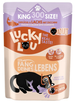 Lucky Lou Lifestage Adult Drób i łosoś saszetka 300g