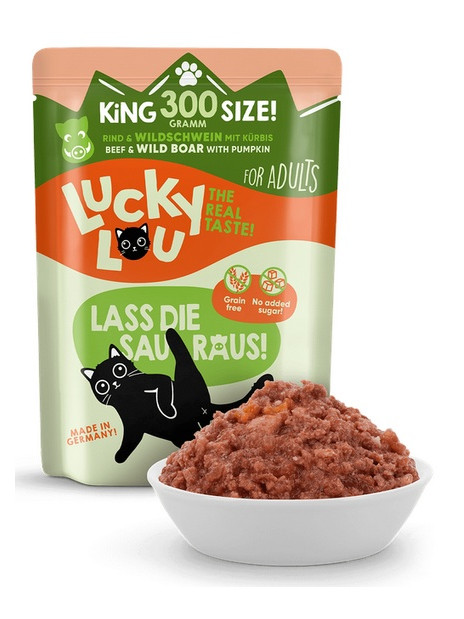 Lucky Lou Lifestage Adult Wołowina i dzik saszetka 300g