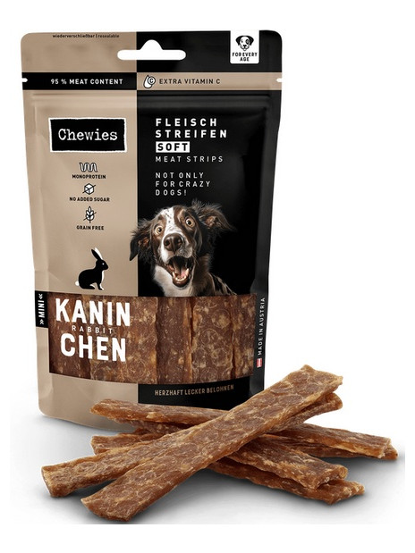 Chewies Meat Strips Soft Mini Królik 70g