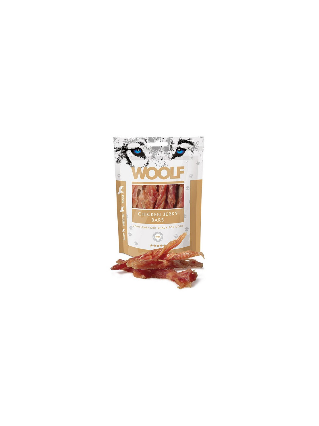 Woolf Chicken Jerky Bars 100g
