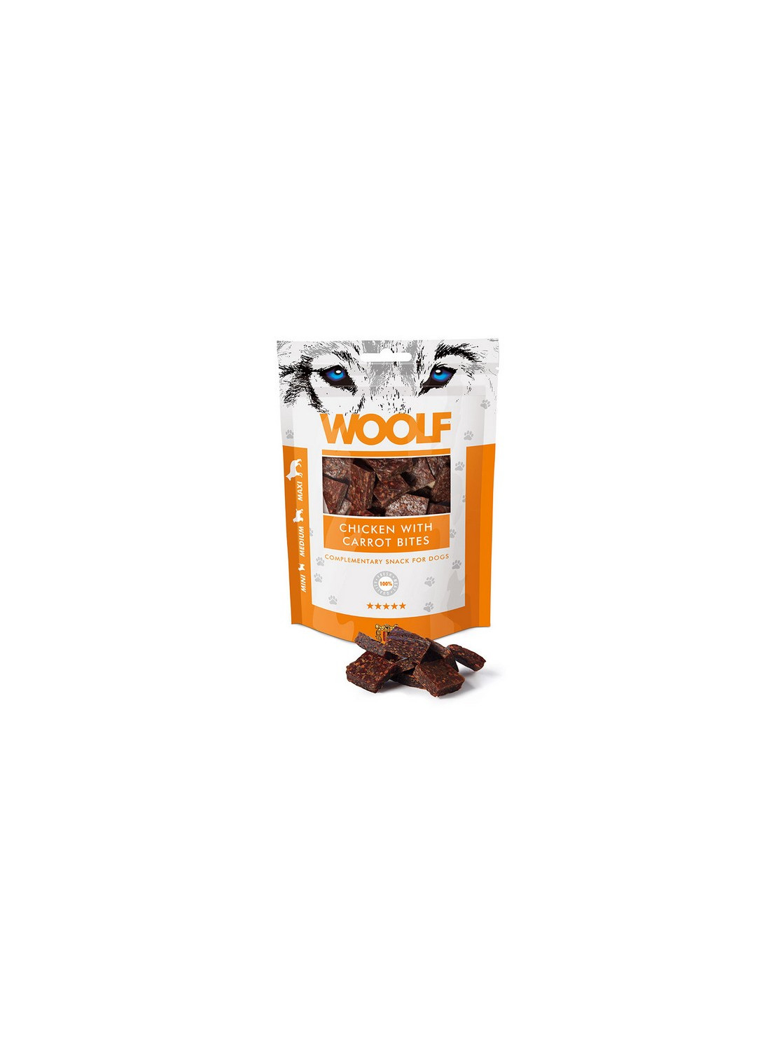 Woolf Chicken With Carrot Bites 100g