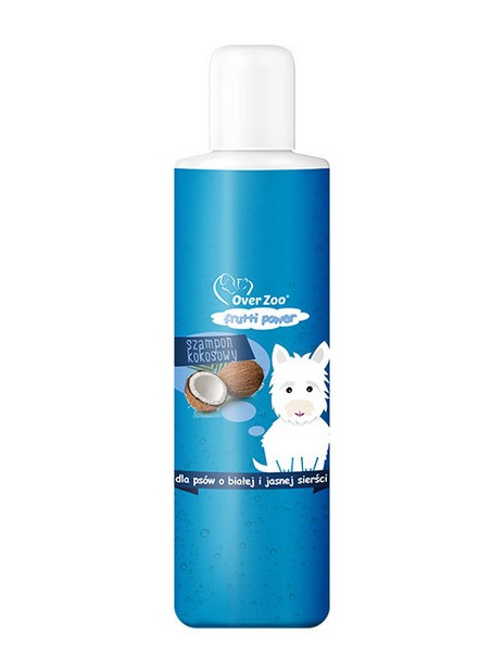 Over Zoo Frutti Power Szampon o zapachu kokosowym - psy z białą i jasną sierścią 200ml