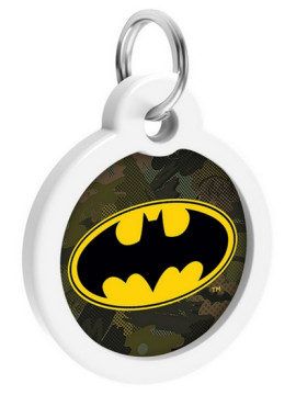 Collar WauDog Smart ID Zawieszka z QR-paszportem okrągła 3cm batman zielony