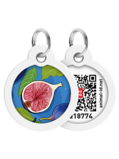 Collar WauDog Smart ID Zawieszka z QR-paszportem okrągła 3cm figa