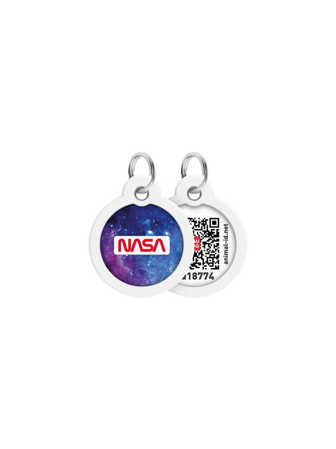 Collar WauDog Smart ID Zawieszka z QR-paszportem okrągła 3cm NASA21