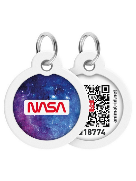 Collar WauDog Smart ID Zawieszka z QR-paszportem okrągła 3cm NASA21