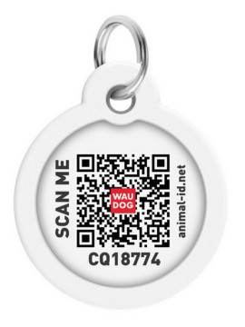 Collar WauDog Smart ID Zawieszka z QR-paszportem okrągła 3cm NASA21
