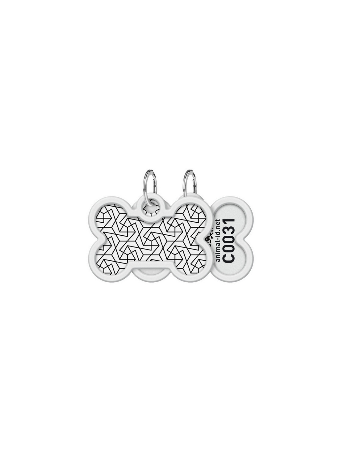 Collar WauDog Smart ID Zawieszka z QR-paszportem kość 4x3cm geometria