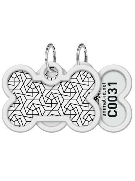 Collar WauDog Smart ID Zawieszka z QR-paszportem kość 4x3cm geometria