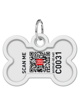 Collar WauDog Smart ID Zawieszka z QR-paszportem kość 4x3cm geometria