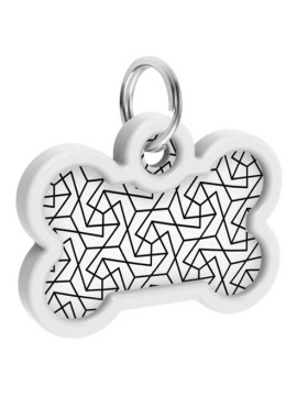 Collar WauDog Smart ID Zawieszka z QR-paszportem kość 4x3cm geometria
