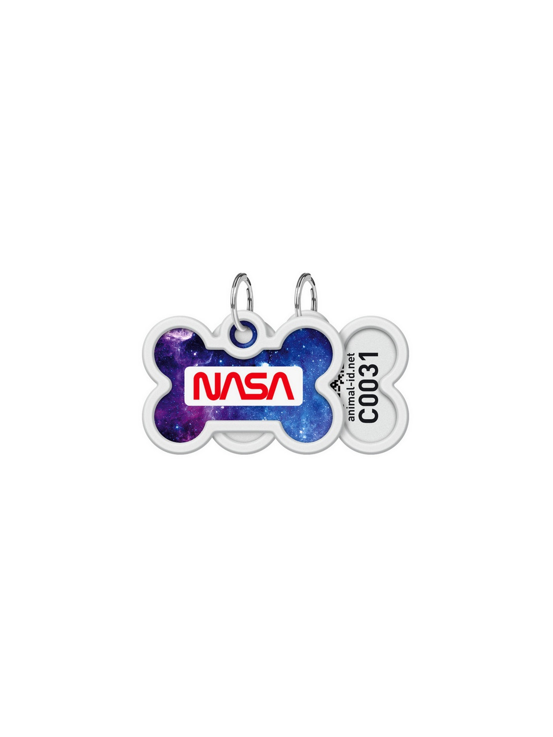 Collar WauDog Smart ID Zawieszka z QR-paszportem kość 4x3cm NASA21
