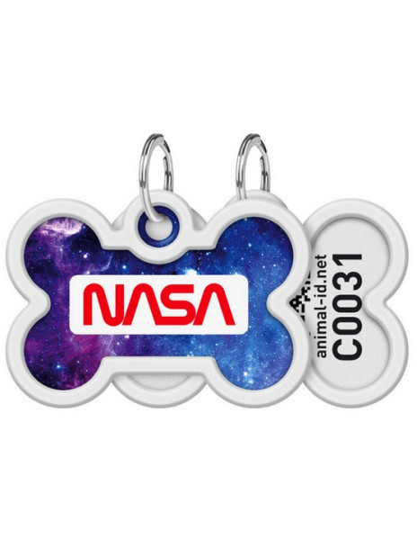 Collar WauDog Smart ID Zawieszka z QR-paszportem kość 4x3cm NASA21