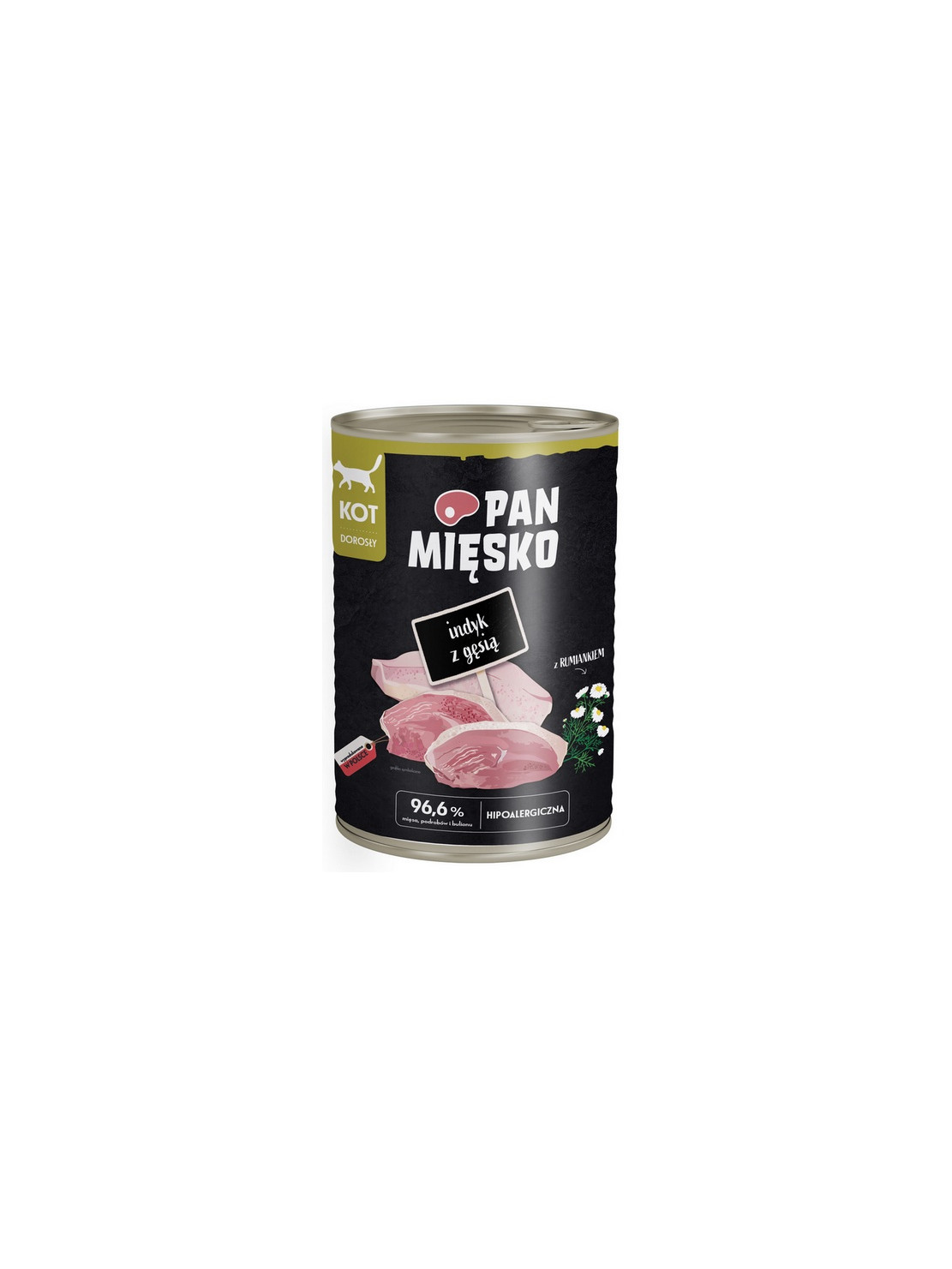 Pan Mięsko Karma mokra dla kota - indyk i gęś puszka 400g