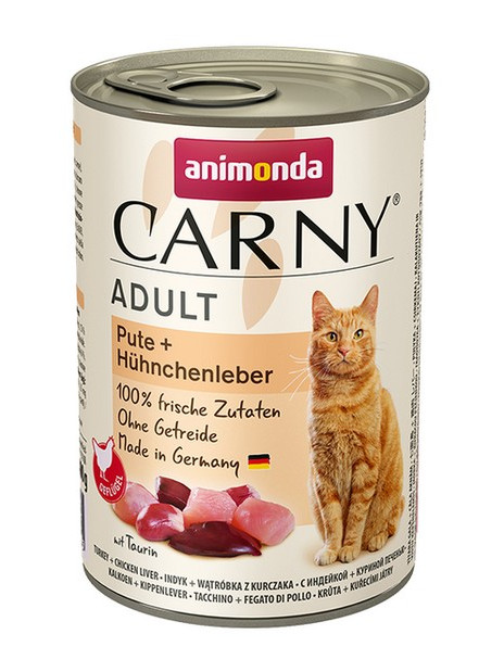 Animonda Carny Adult Indyk + Wątróbka kurczaka puszka 400g