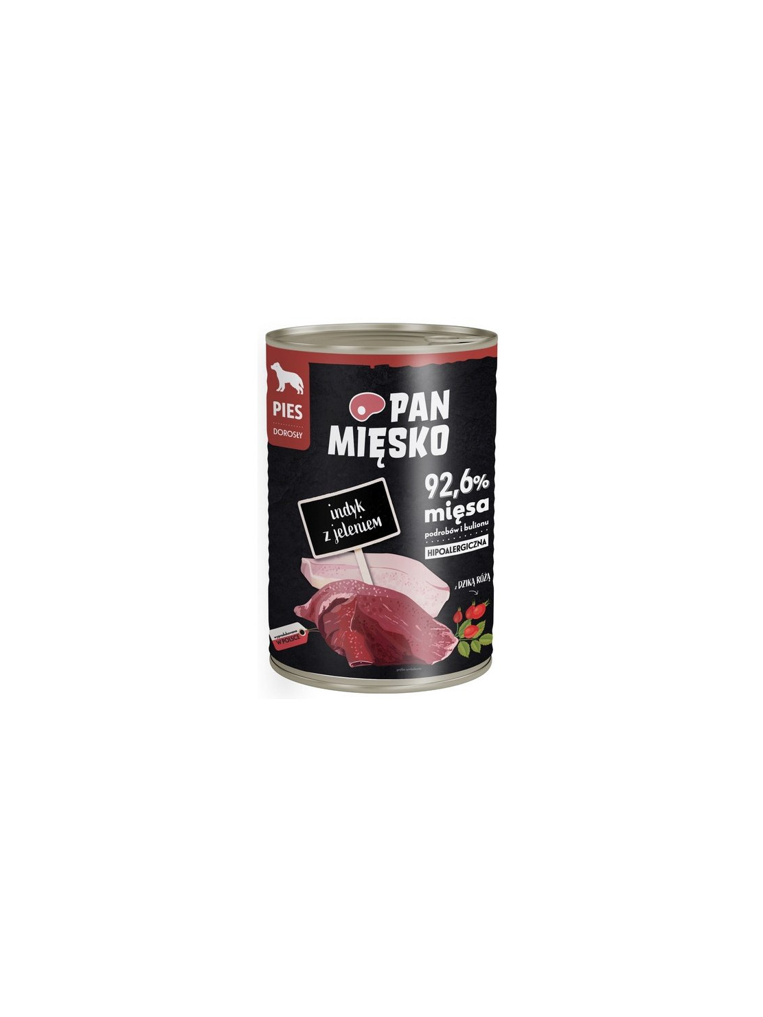 Pan Mięsko Karma mokra dla psa Indyk z jeleniem puszka 400g