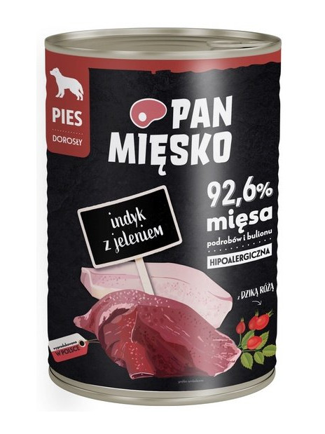 Pan Mięsko Karma mokra dla psa Indyk z jeleniem puszka 400g
