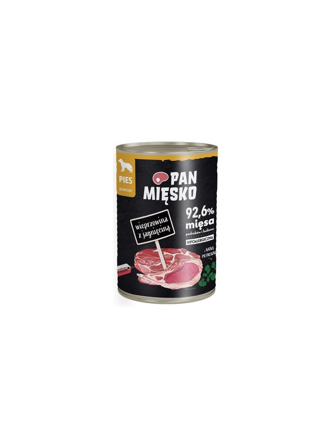 Pan Mięsko Karma mokra dla psa Wieprzowina z jagnięciną puszka 400g