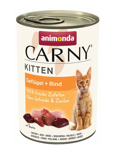 Animonda Carny Kitten Wołowina + Drób puszka 400g