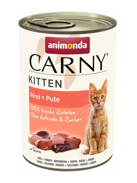 Animonda Carny Kitten Wołowina + Indyk puszka 400g