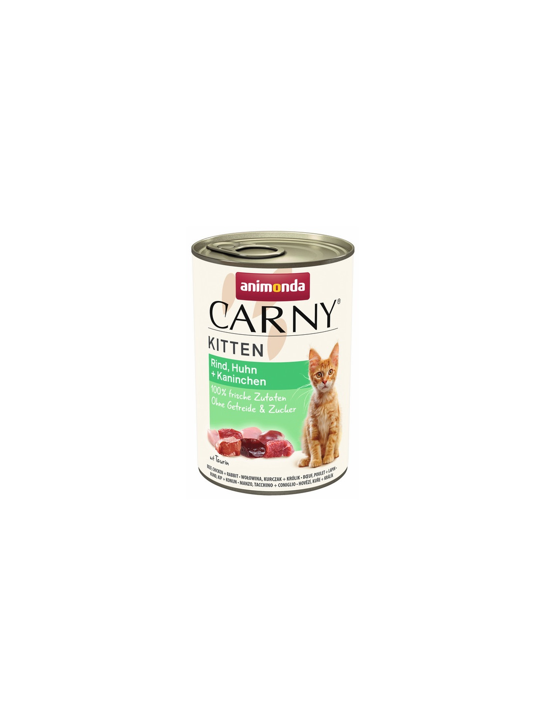 Animonda Carny Kitten Wołowina, Kurczak + Królik puszka 400g