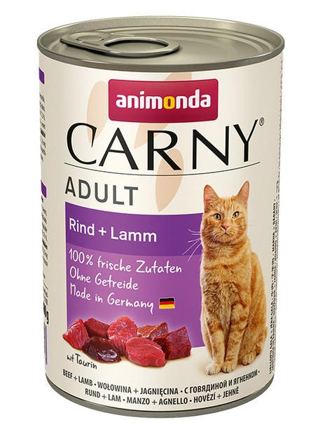 Animonda Carny Adult Wołowina + Jagnięcina puszka 400g