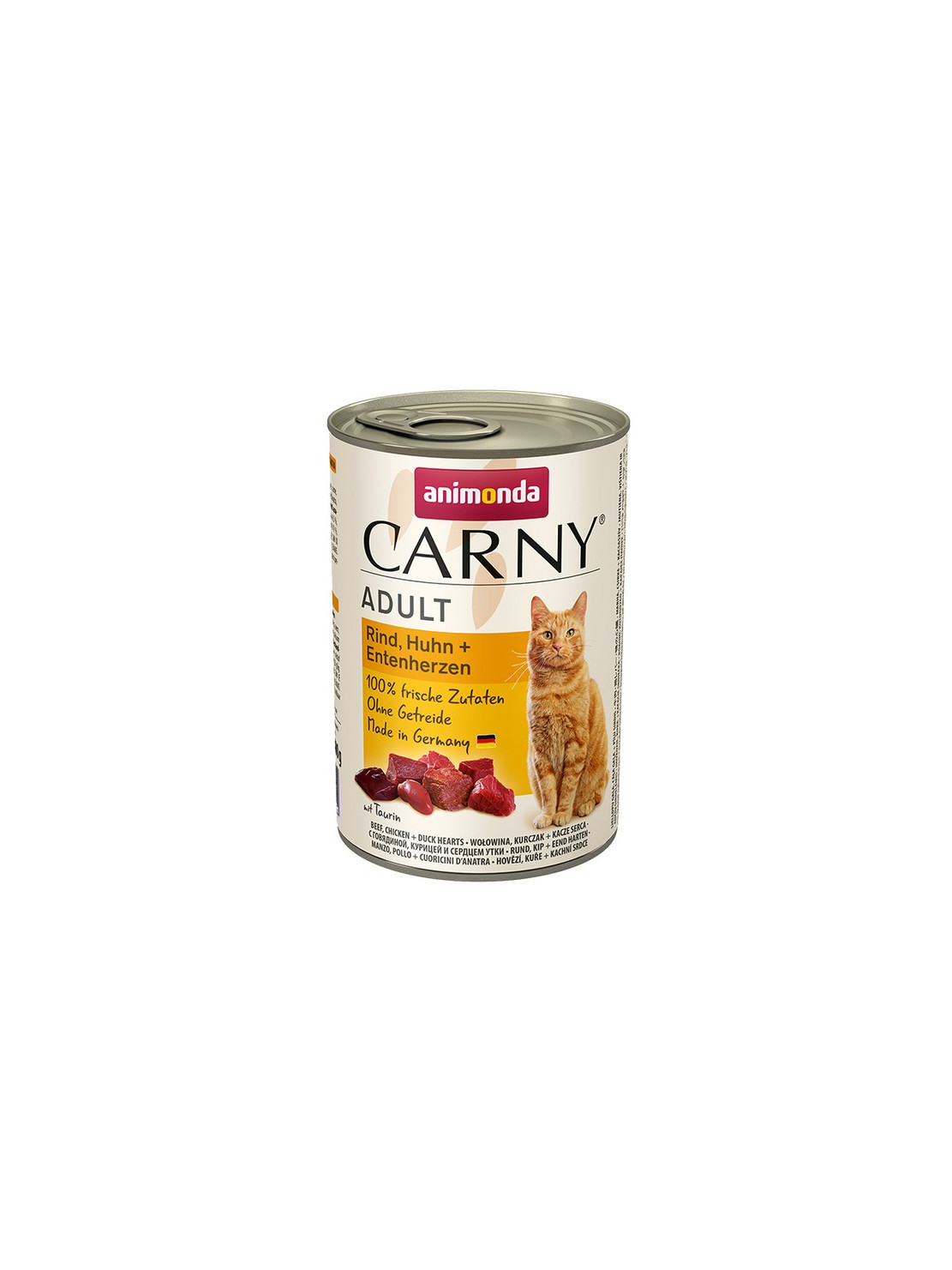 Animonda Carny Adult Wołowina, Kurczak + Kacze serca puszka 400g