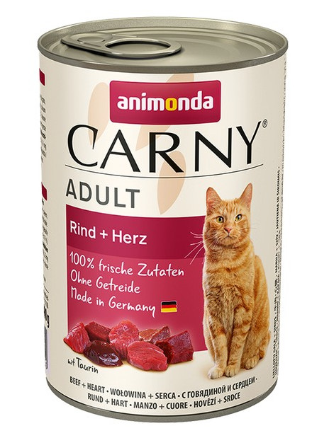 Animonda Carny Adult Wołowina + Serca puszka 400g