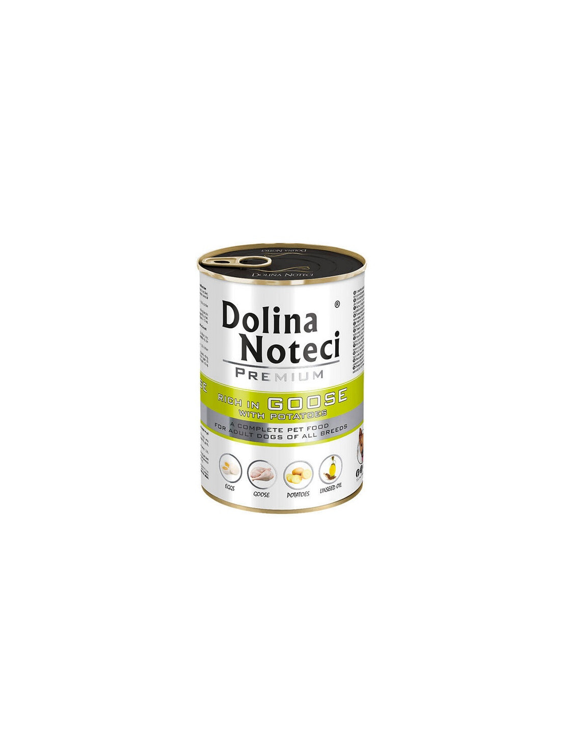 Dolina Noteci Premium Pies Gęś i ziemniaki puszka 400g
