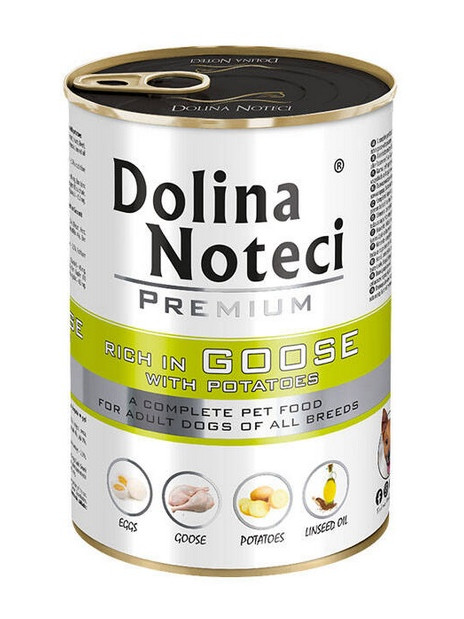 Dolina Noteci Premium Pies Gęś i ziemniaki puszka 400g